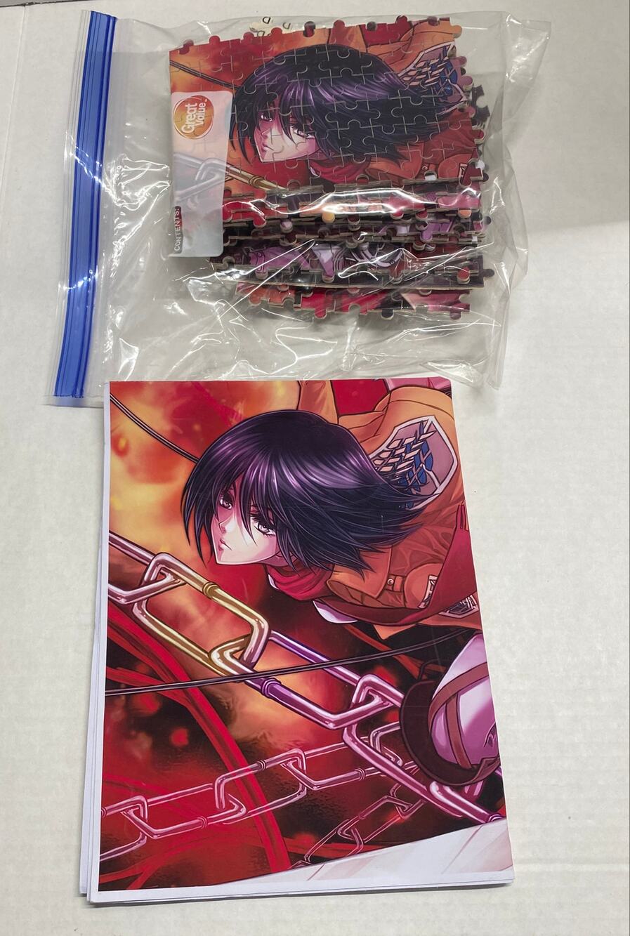 Attack on Titan Anime Jigsaw Puzzle Poster Lot Pre Owned
